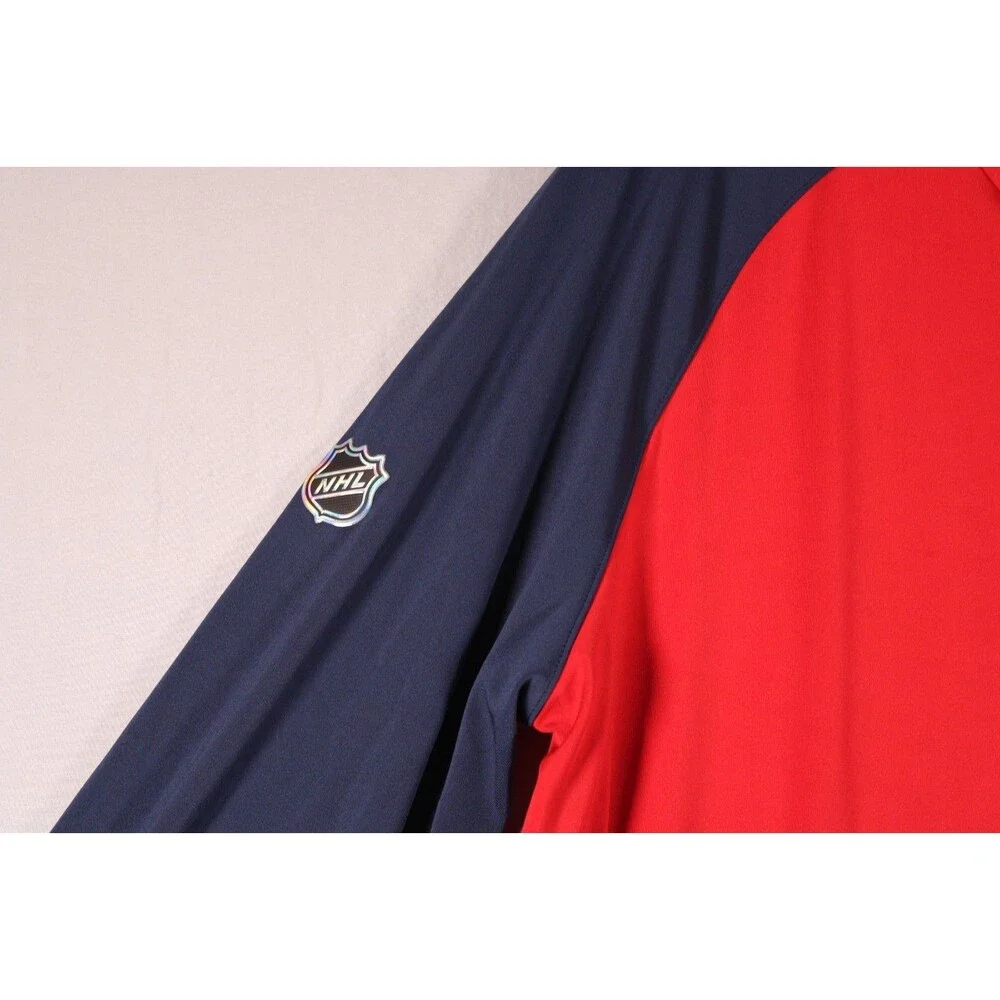Fanatics Authentic Pro Florida Panthers 1/4 Zip Pullover Mens Large Red Navy NHL